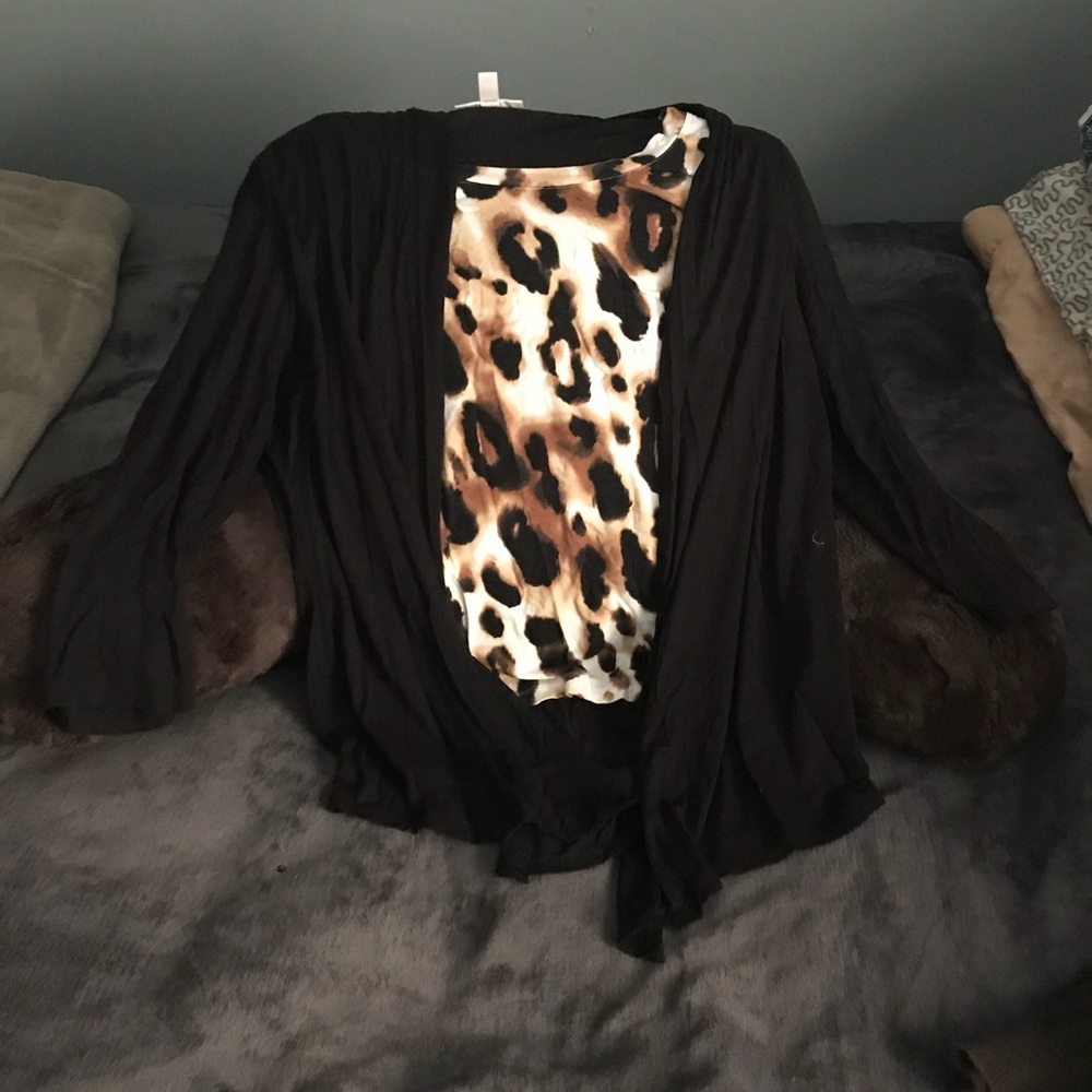 Leopard print long sleeve shirt